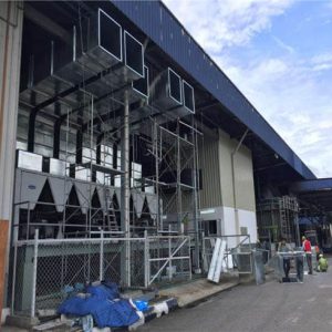 centralised chiller ventilation, ahu relocation, sprinklers, and office corridor finishing