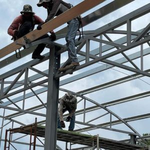 completed steel structure
