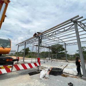 completed steel structure