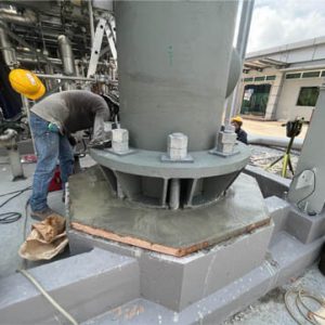 hydraulic injection piling and construction of chimney foundation chimney foundation