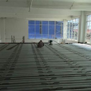 mezzanine i‑beams with bondek slab system
