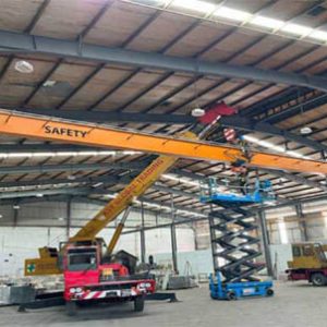 overhead travelling crane foundation and floor leveling