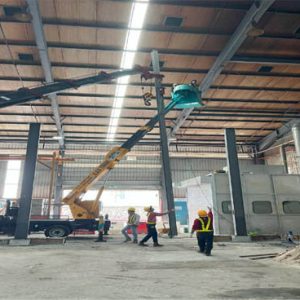 overhead travelling crane foundation and floor leveling