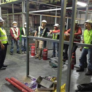 partition, mezzanine office, complete with m&e, ahu, networking and bomba fire system