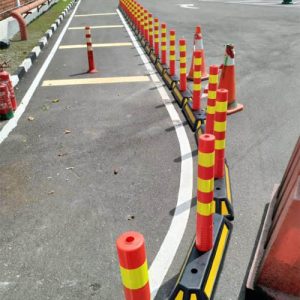 preparation and installation of safety poles and signages