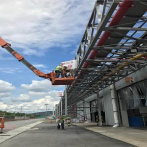 preparation and installation of safety poles and signages