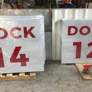 preparation and installation of safety poles and signages
