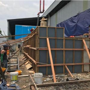 r.c. water retaining structure partitions, factory medical room and atm glass room