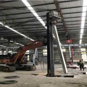 steel reinforced concrete structure construction, piling, for warehouse
